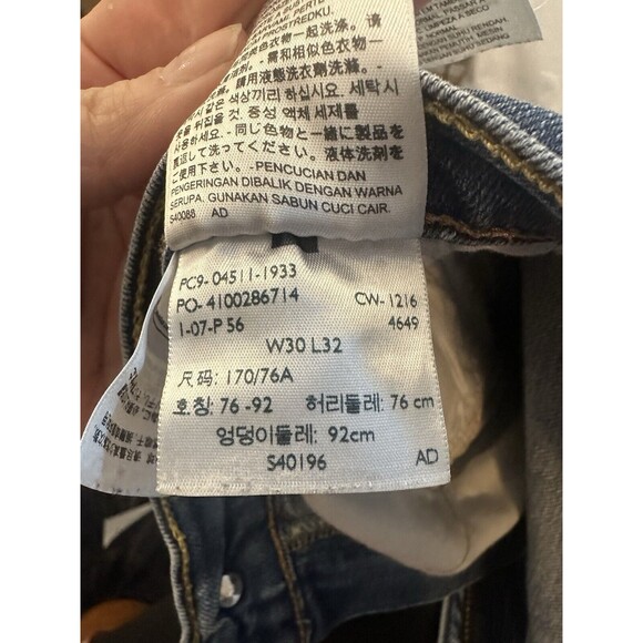 Men’s LEVI'S Denim Jeans. Model 511 - W30 L32 - Picture 6 of 8